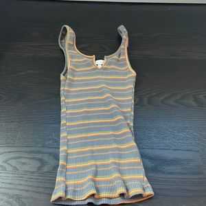 long stripped tank top